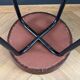 Vintage brown faux leather stool