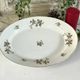 Vintage French Holly Deep Platter, Christmas Serving Dish, Large Oval