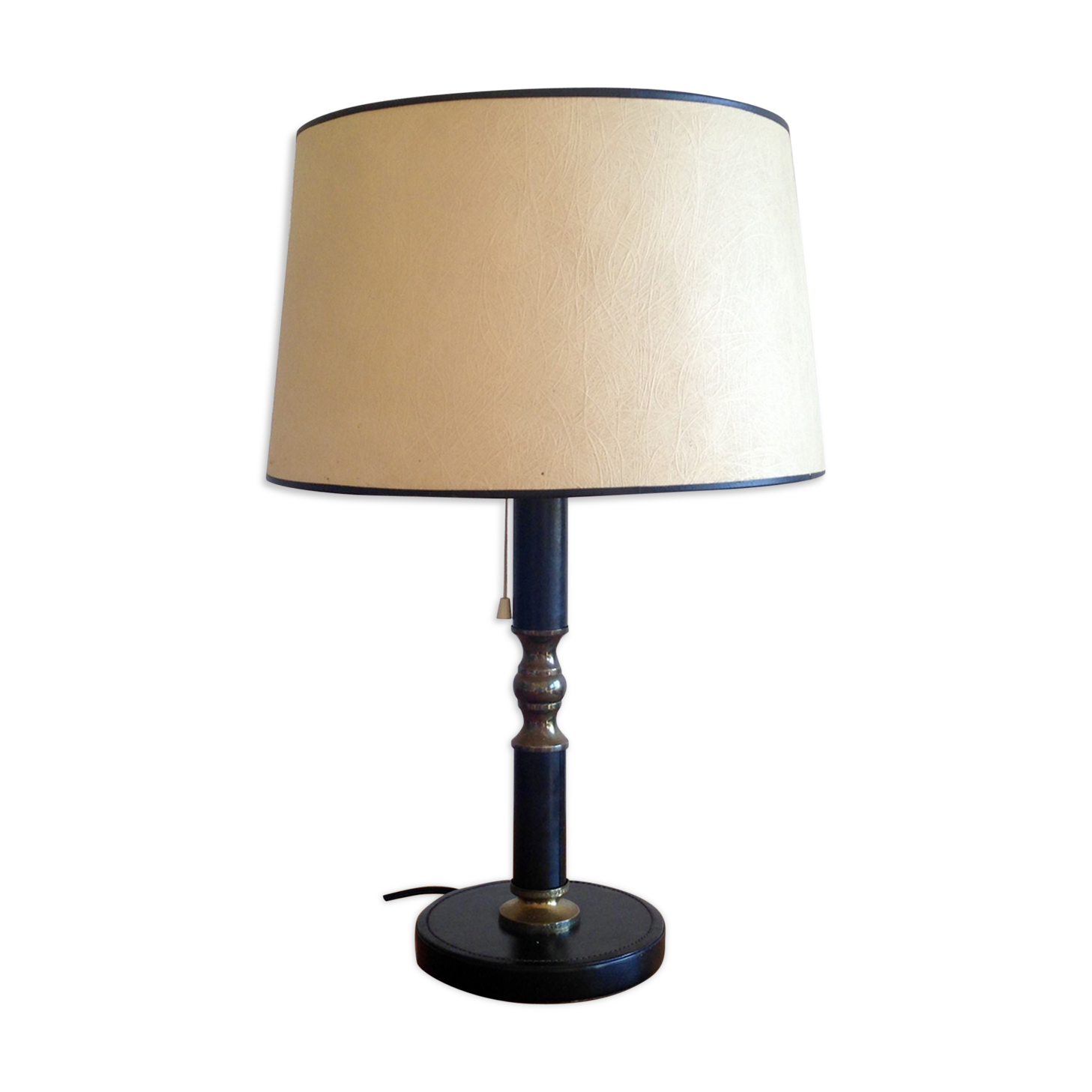 Great lamp to ask  brass, leather and paper 1950