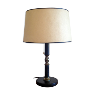 Great lamp to ask  brass, leather and paper 1950