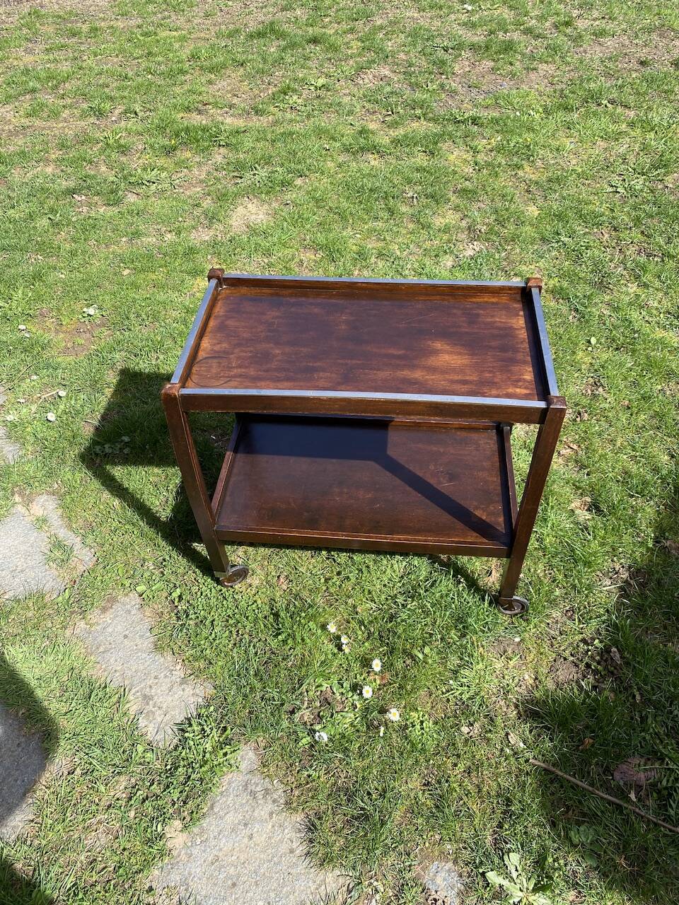 Serving trolley, rolling table, stamped ElloRolls from the 60s/70s