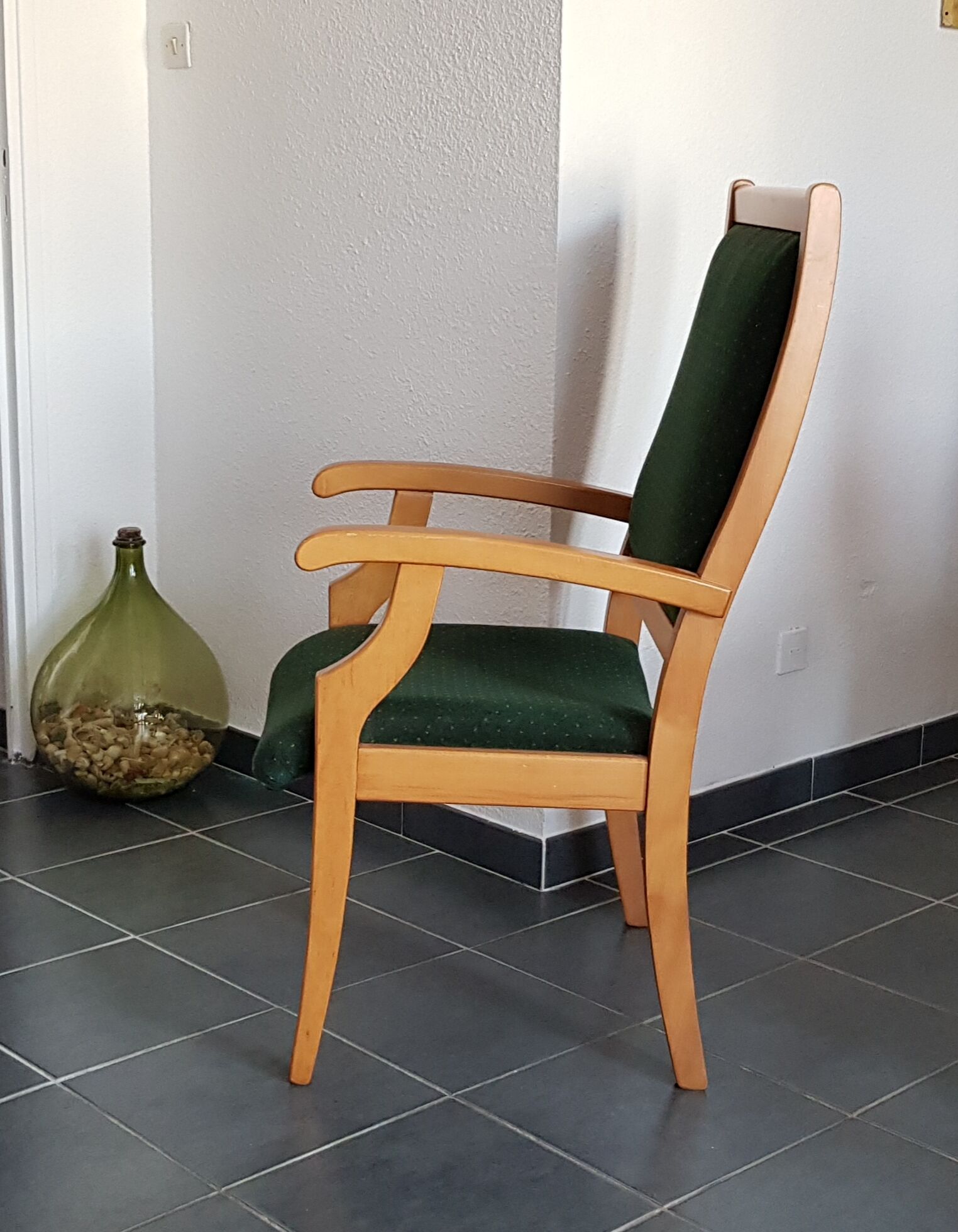 Vintage velvet armchair