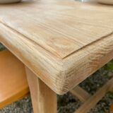 Rustic wooden farmhouse table