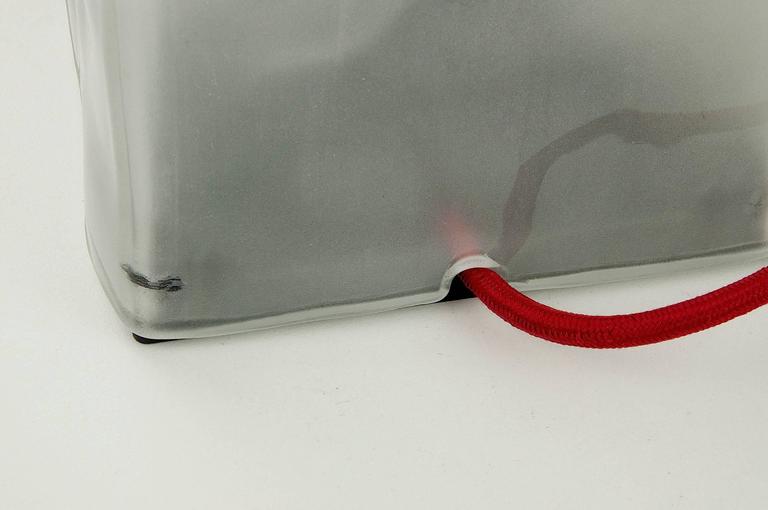 Pair of Scandinavian glass table lamps