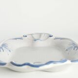 Art Deco French Blue Floral Decor Plate by Allan Eberling, Bo Fajans