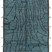 Handmade Tribal Decorative 250 cm x 310 cm Blue Wool Carpet