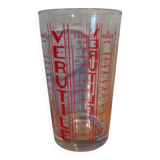 Verutile measuring cup vintage Reims France screen-printed glass