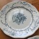 6 flat plates in iron earth Pompadour earthenware factory of Clairefontaine