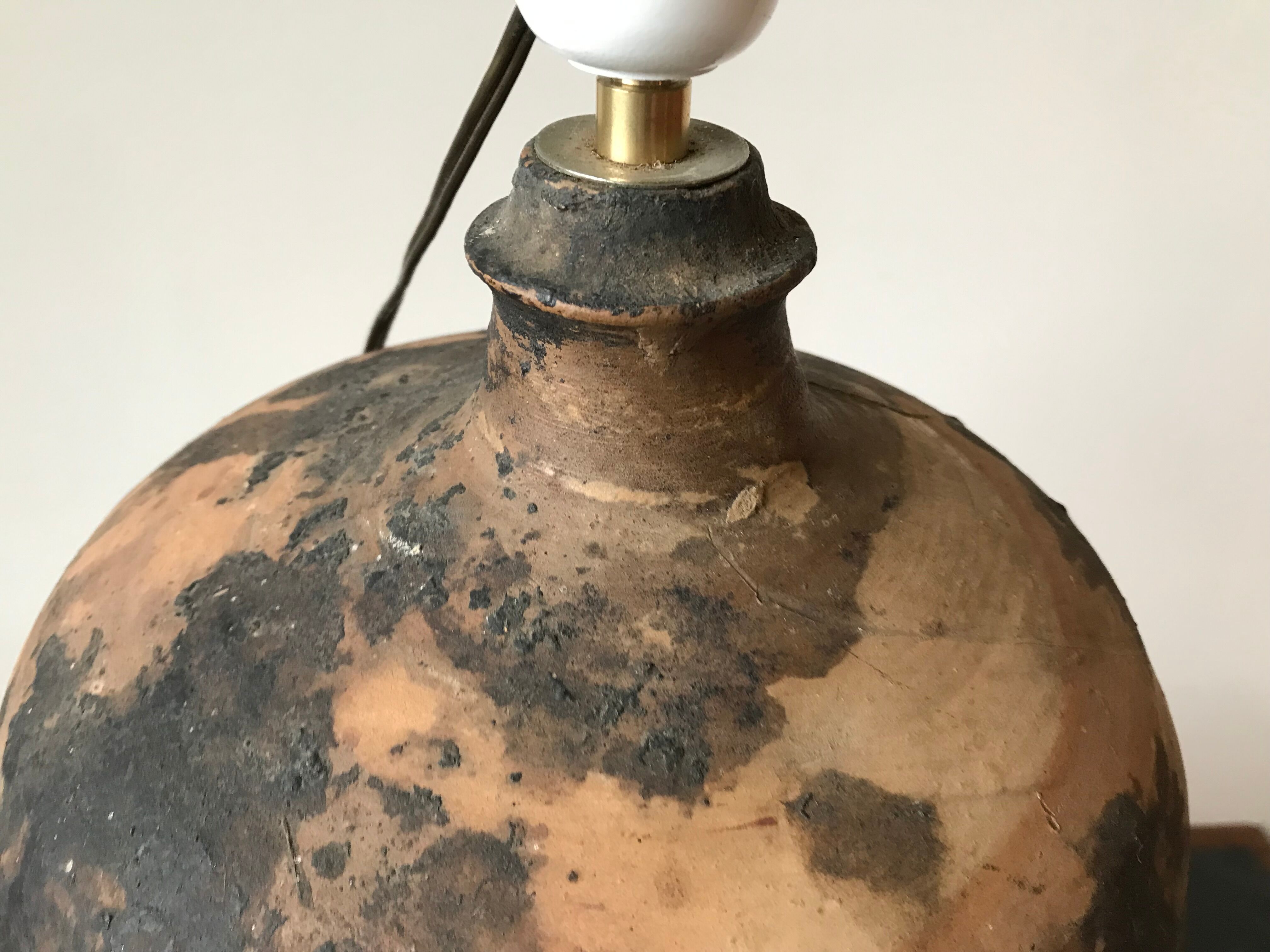 Terracotta lamp, 19th century