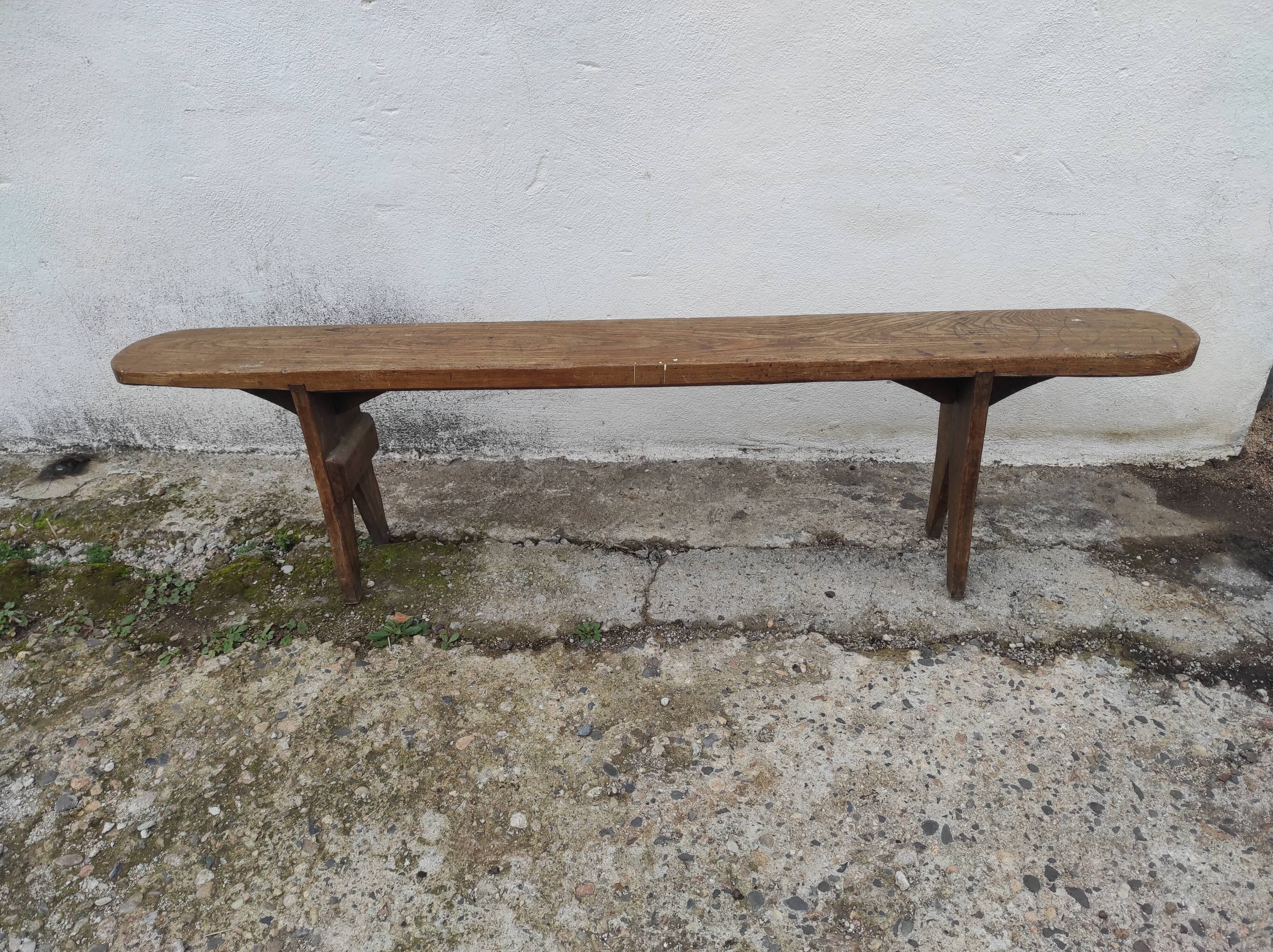 Old oak farmhouse bench
