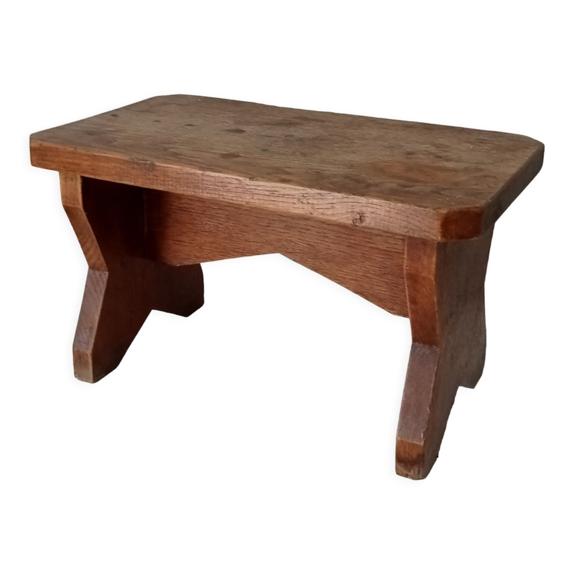 Antique solid oak stool