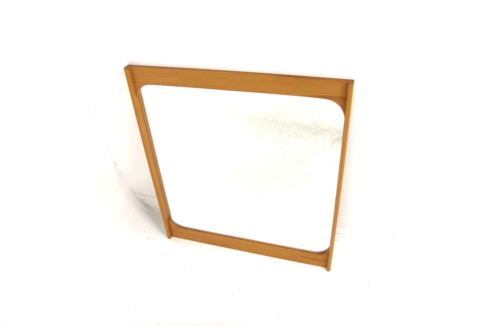 Scandinavian oak mirror, Sweden, 1960, 101cm x 90cm