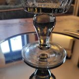 Footed glass La Rochère, 70's bubble glass