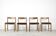 Set Of 4 Midcentury McIntosh Teak And Leatherette Chairs. Vintage Modern