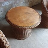 Vintage wicker living room set