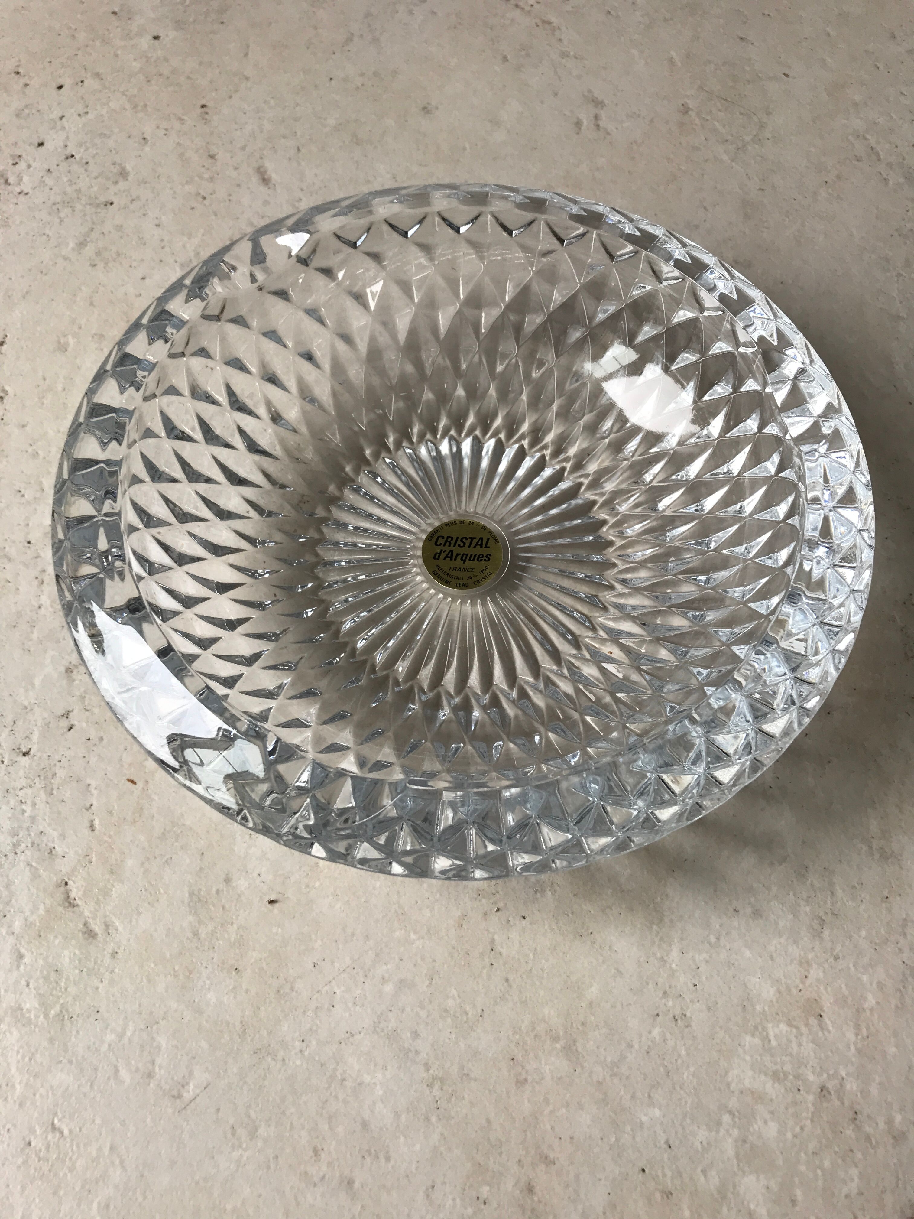 Vintage Arques crystal ashtray