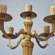 Solid brass candle holder with 5 candles and 4 arms