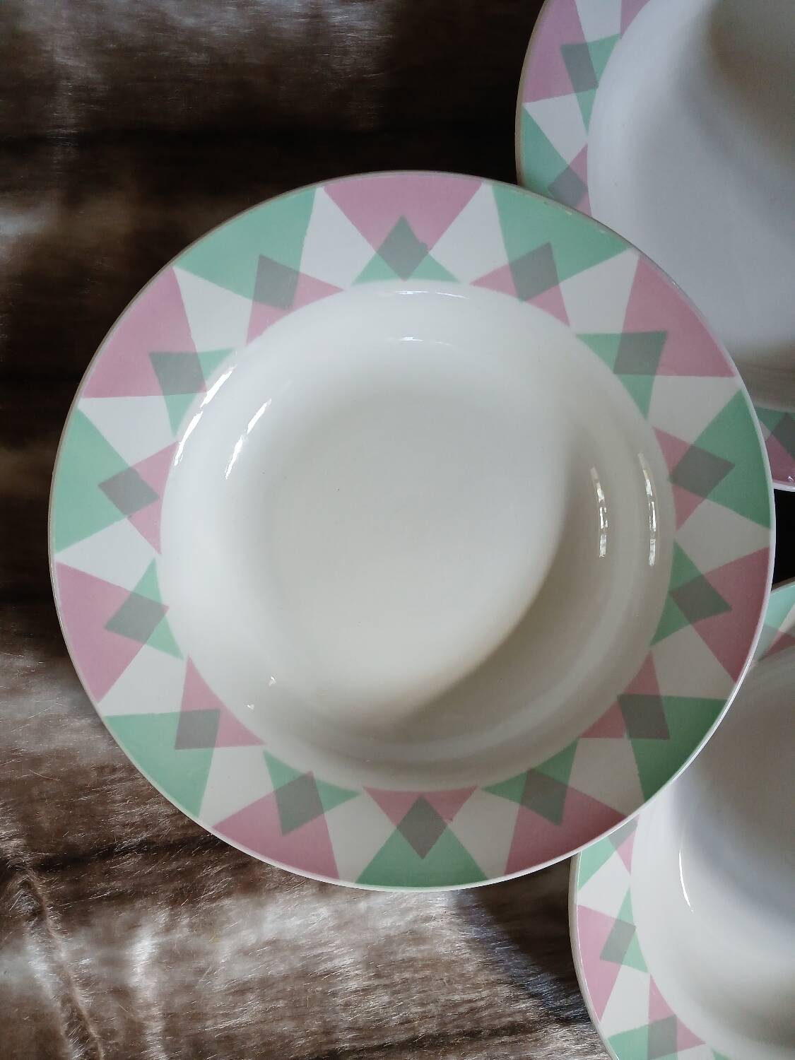 11 antique deep plates from Digoin and Sarreguemines