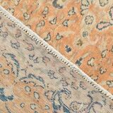 Grand Tapis Vintage Pêche & Beige – Motifs Fins, Tons Clairs, 298x400 Cm