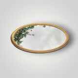 Rare round wall mirror in wood and gilded plaster – Ø 80 cm – 1950s