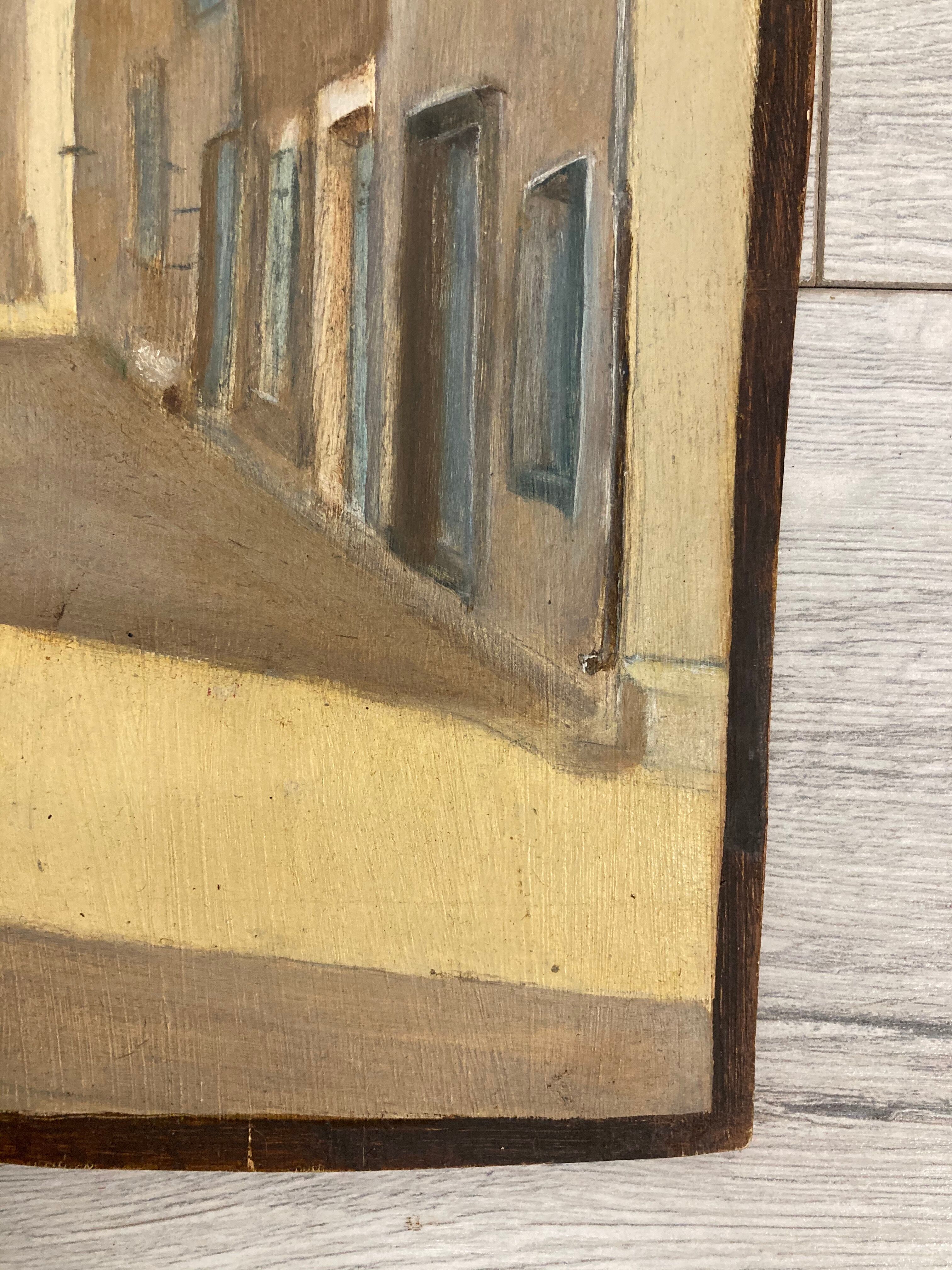 Huile sur carton vintage