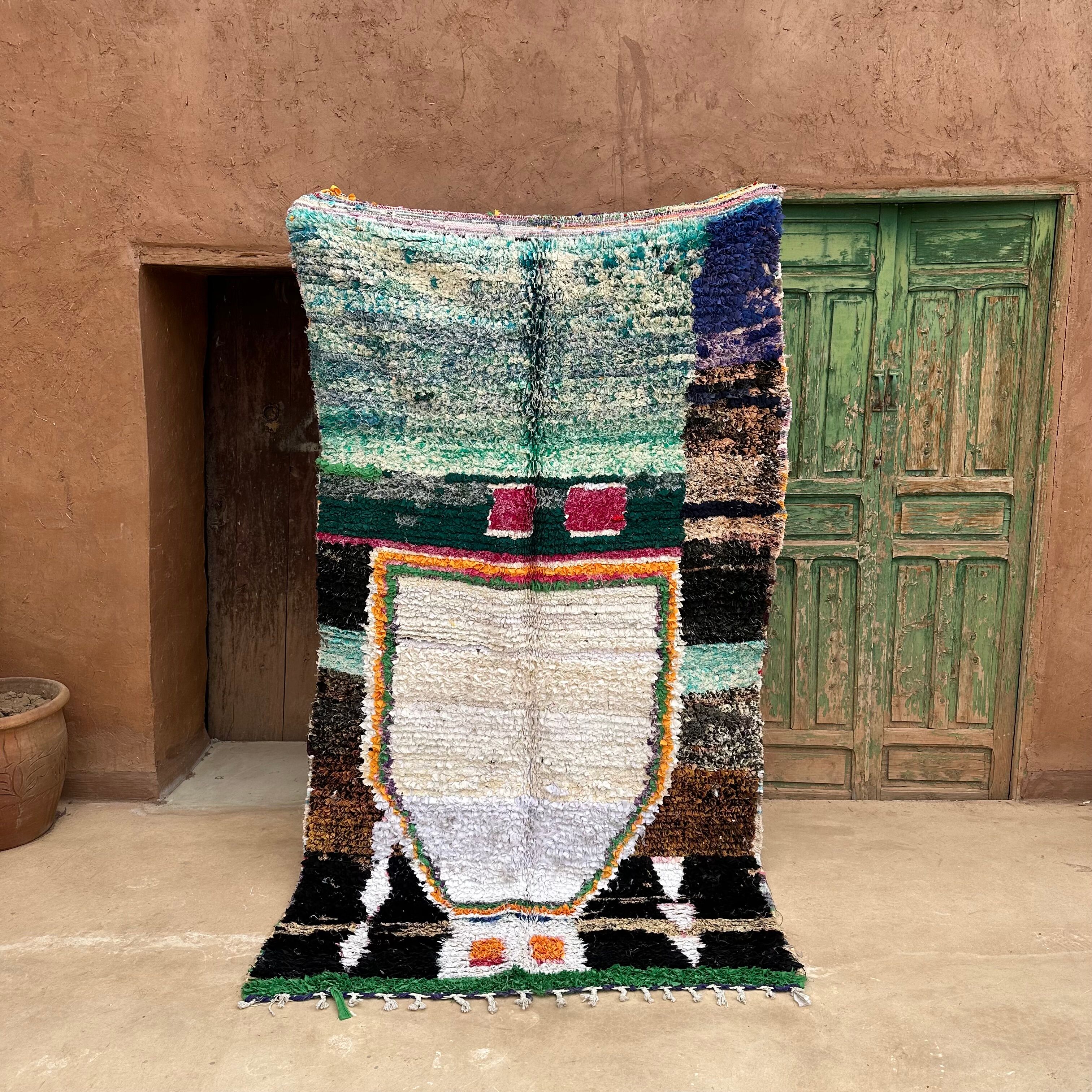 Boucherouite carpet - 121 x 226 cm