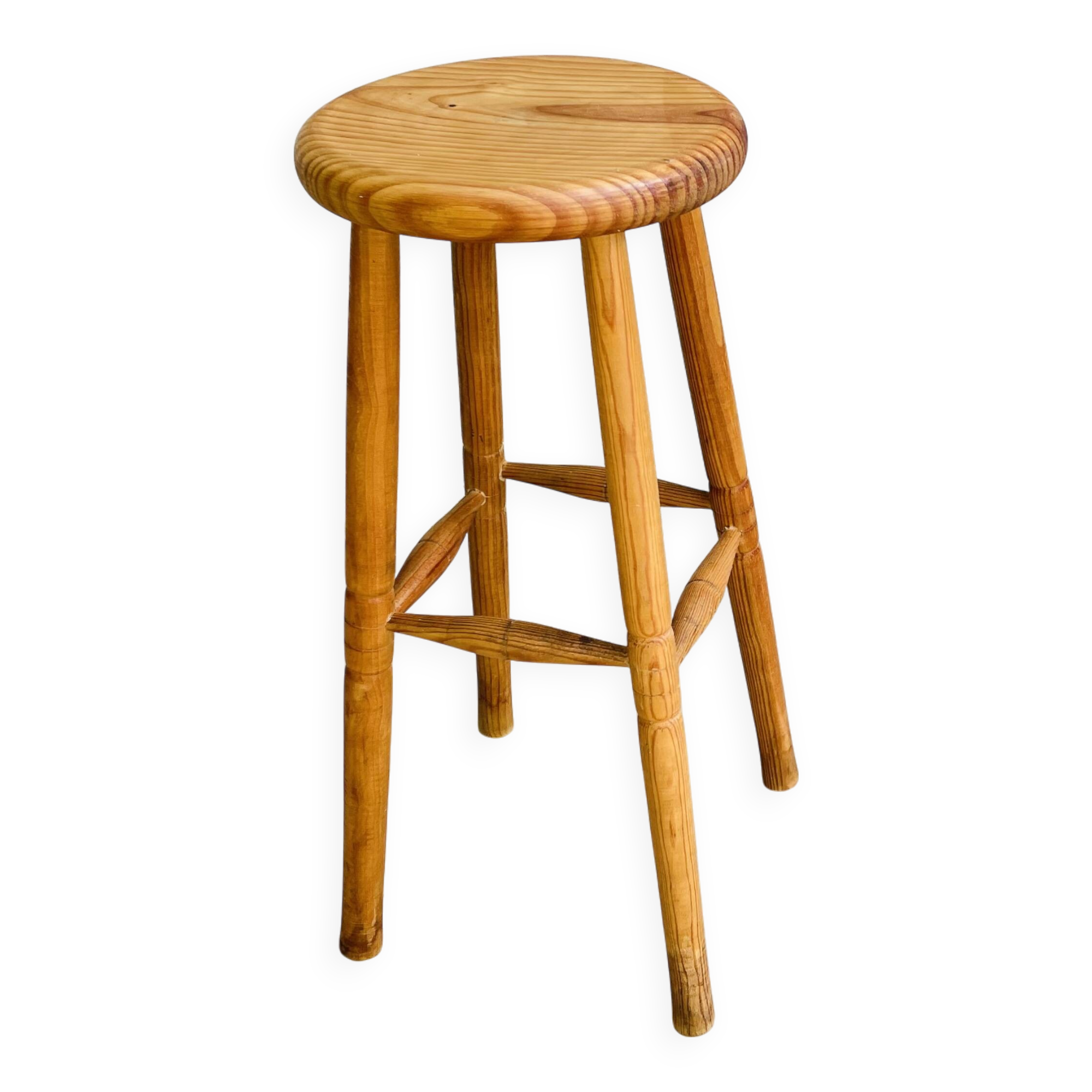 Tabouret haut vintage esprit chalet