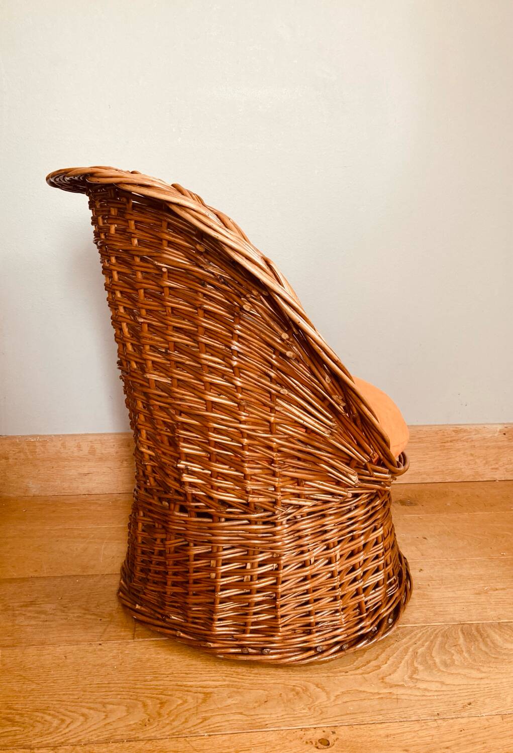Vintage rattan / wicker armchair for children, 1970s