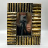 Miroir art déco en bois doré