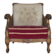 1930s, Danish armchair, furniture velour, ash wood.