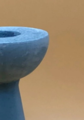 Blue candle holder