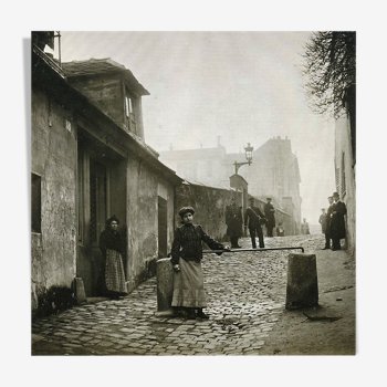 Photographie "Montmartr allée des brouillards" Paris 1902   /   N&B  /   15 x 15 cm