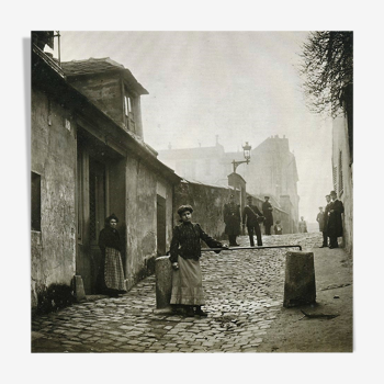 Photography, "Montmartre, Alley of the Fog", Paris, 1902 / NB / 15 x 15 cm