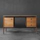 Vintage Mid-Century Danish Modern Brown Teak Desk by Arne Vodder