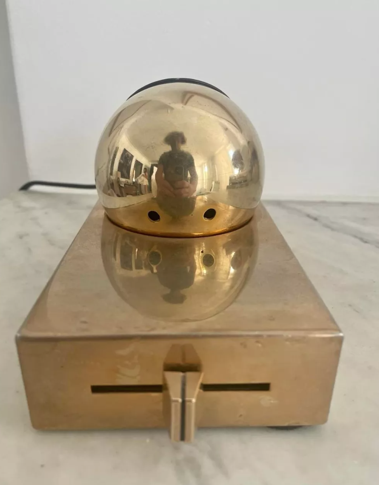 Vintage wall lamp Disderot, brass and swivel, France 1970