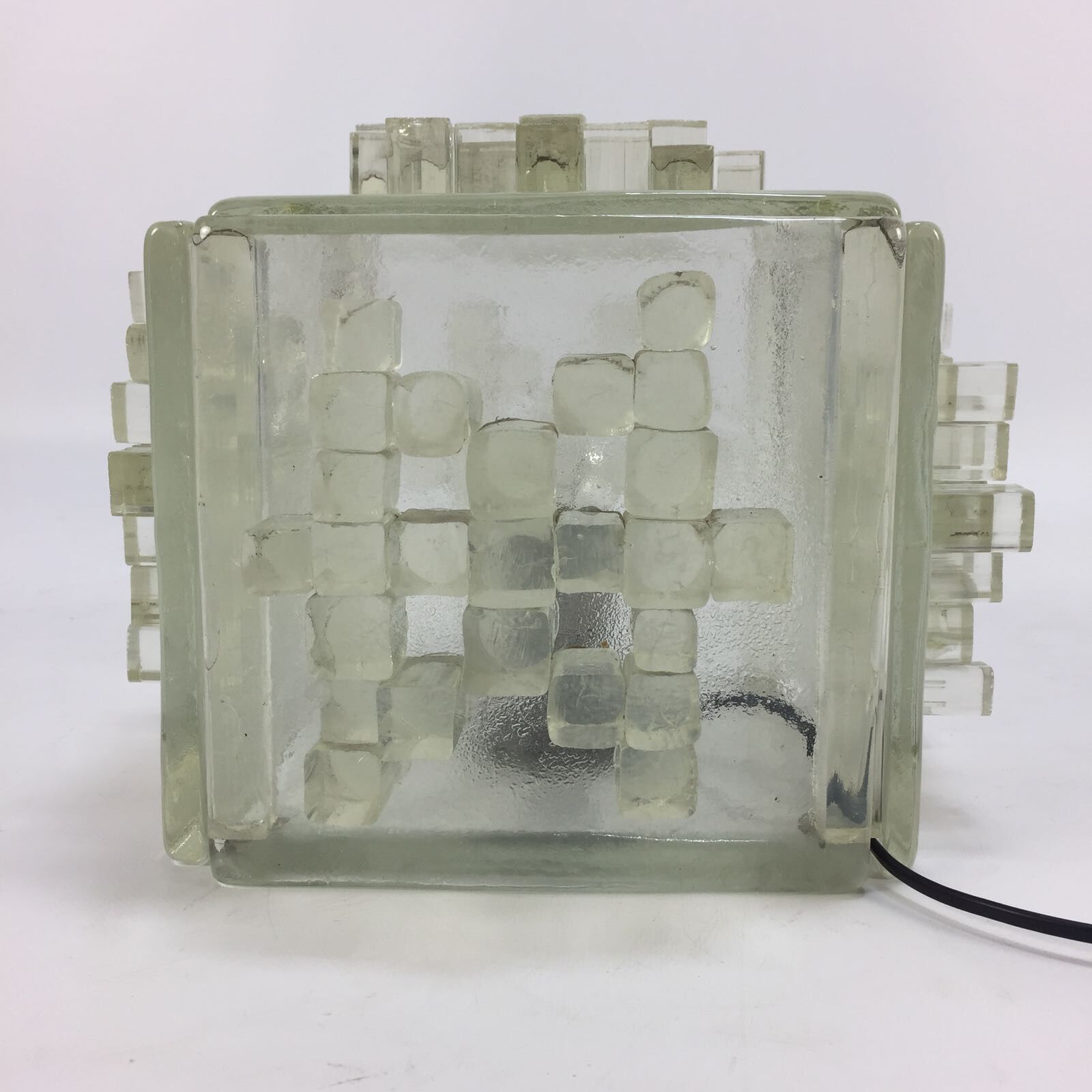Italian Crystal "Apis" Table Lamp from Poliarte, 1960s