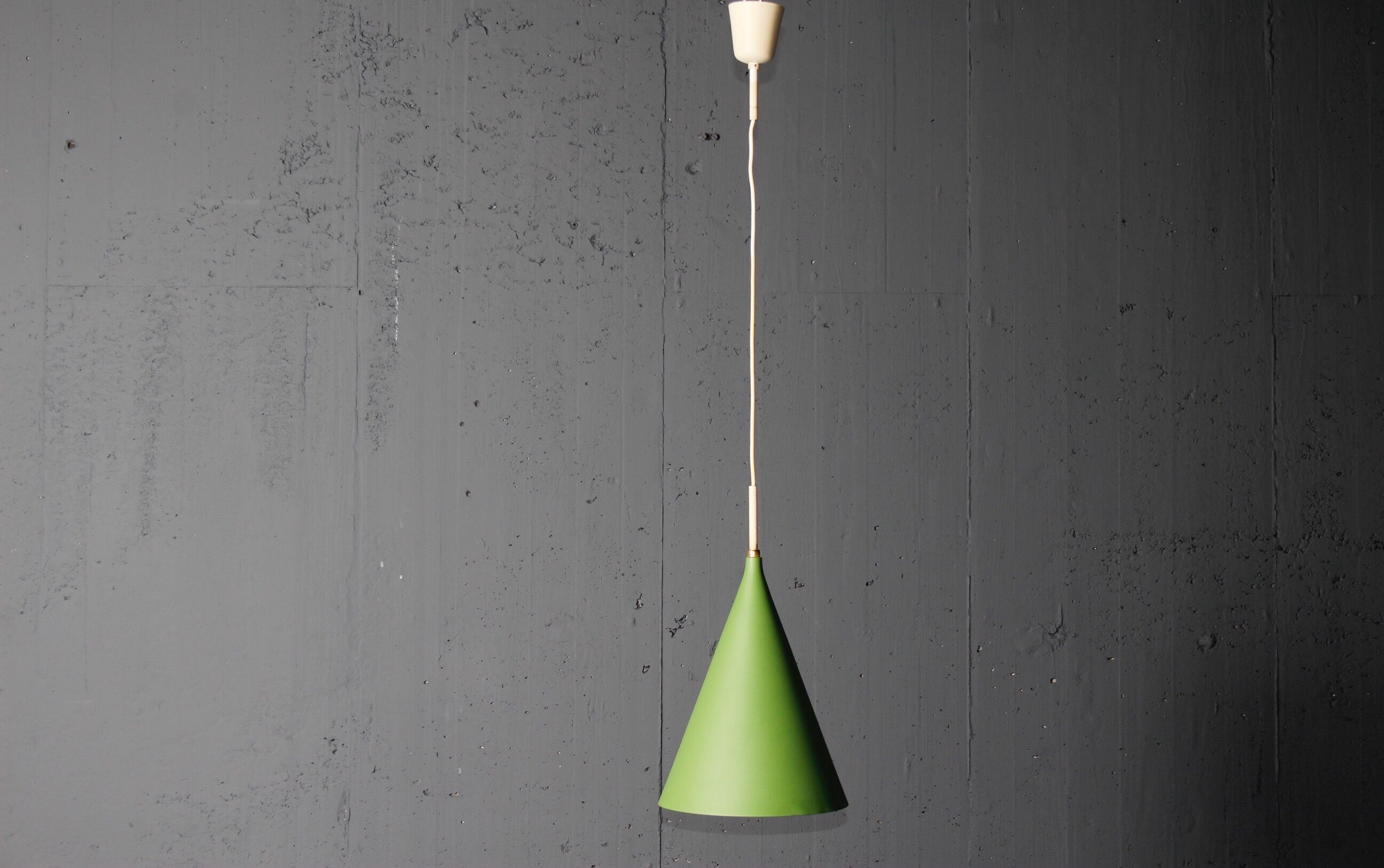 Hanging green lamp