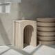 Table d'appoint balance en travertin