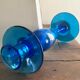 Turquoise blue candle holder