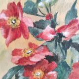 Aquarelle vintage de fleurs, signée Griggs