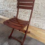 Table ovale à rallonge en bois bubinga verni triconfort avec ses 6 chaises