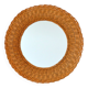 Vintage 1960s woven rattan mirror