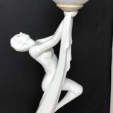 Art deco earthenware lamp