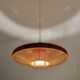 Large Sisal and Oak Pendant Lamp by Temde