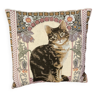 Cushion tapestry cat
