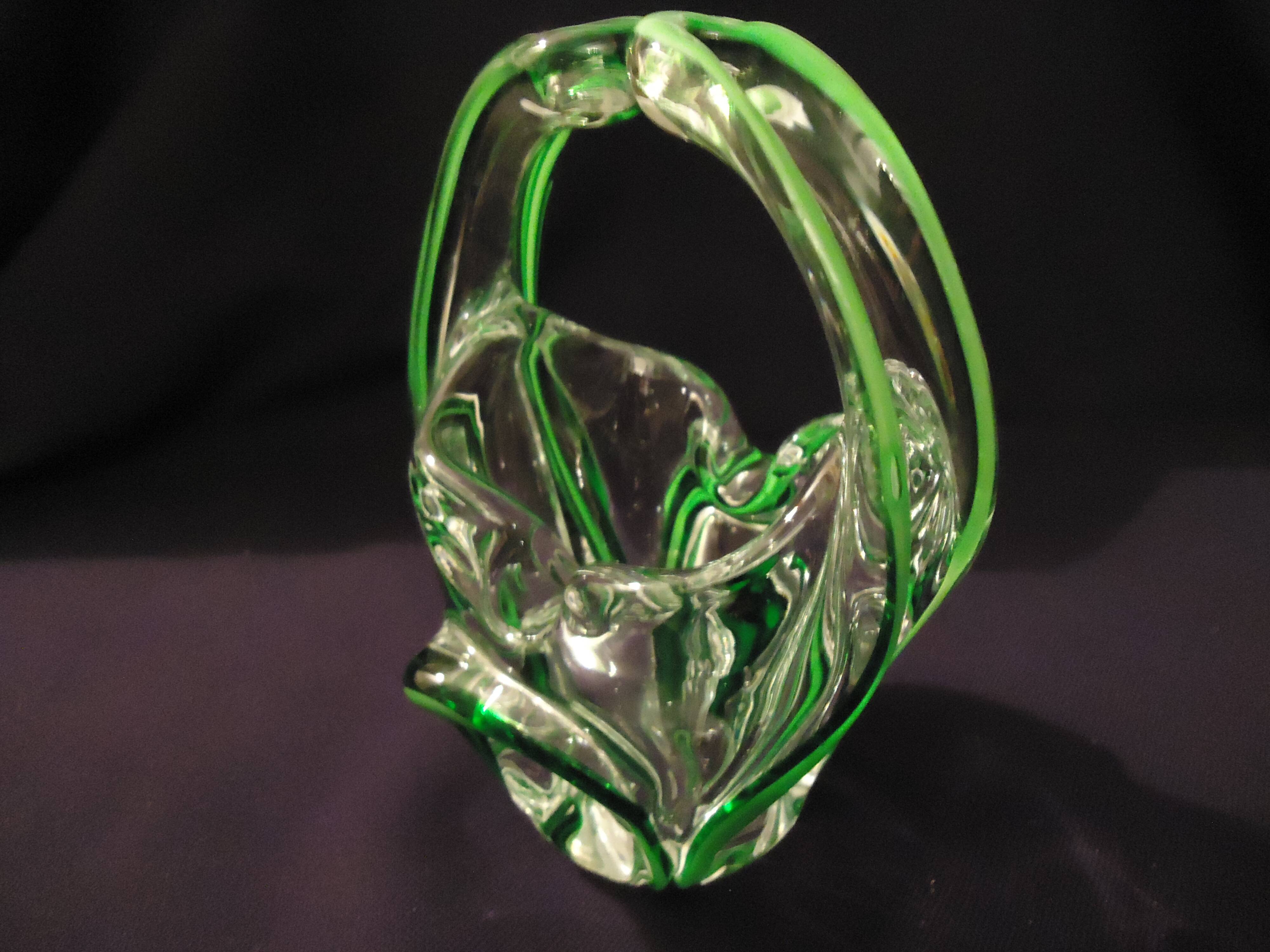 Crystal ashtray bowl in Murano style
