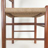 Dining chair in beech wood woven in rope