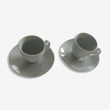 Duo of 2 porcelain cups Guy Degrenne