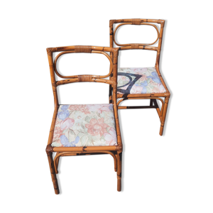 Deux chaises en rotin
