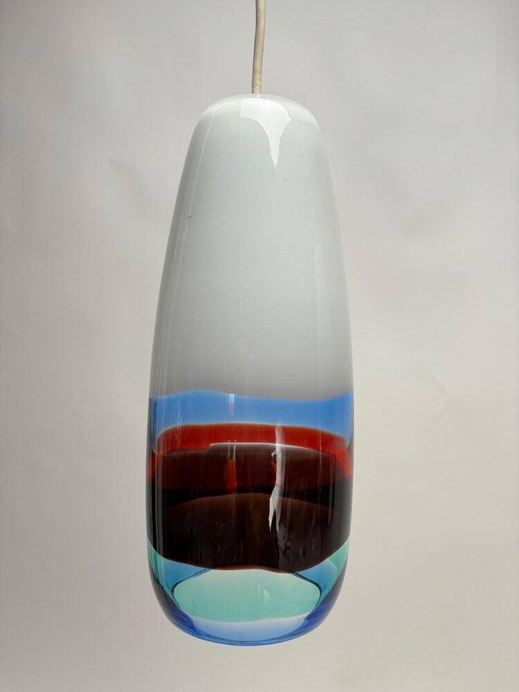 Multicolor Mod. 4035 Pendants attributed to Massimo Vignelli for Venini, Italy, 1950s, Set of 3